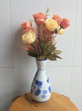 陶瓷花瓶小酒瓶白瓷瓶观音瓶花插