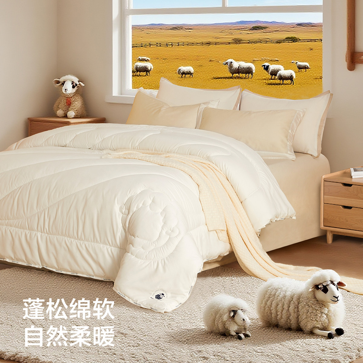 水星儿童被子A类被芯低敏澳洲羊毛被四季被冬被抗菌防螨保暖保暖,淘宝优惠券,粉丝福利购,淘宝优惠卷