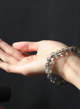 亲宝水晶天然闪灵钻手链散珠手串