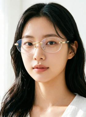 高级感女式太阳眼镜妈妈个性椭圆无框切边墨镜素颜气质瘦脸防晒镜