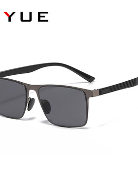 男士质感方框墨镜2025金属框开车偏光镜钓鱼登山爸爸驾驶太阳眼镜