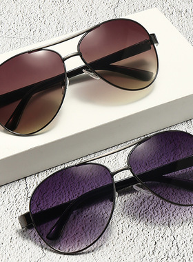 复古经典蛤蟆镜中老年太阳镜地摊眼镜茶色2025潮防紫外线开车墨镜