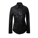 Анти -сердечная любовь импортированная рубашка с ярко -кожей, локомотивная куртка внешняя куртка женская овощная загорелая кожаная охота на черная кожаная куртка