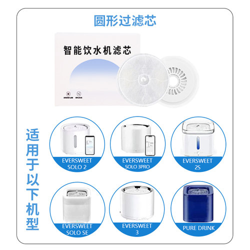 适用小佩饮水机滤芯二三六代solo滤棉petkit饮水器MAX换滤芯配件 - 图3