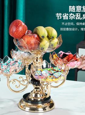 家用多层旋转水果盘轻奢抗摔