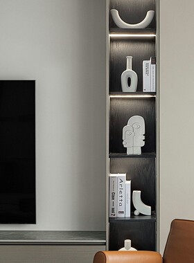 轻奢客厅酒柜橱窗玄关装饰品摆件