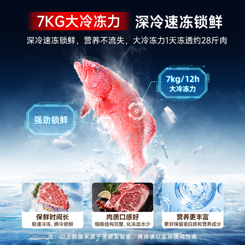 美菱460L十字对开一级大容量无霜家用超薄嵌入式冰箱政府补贴20%