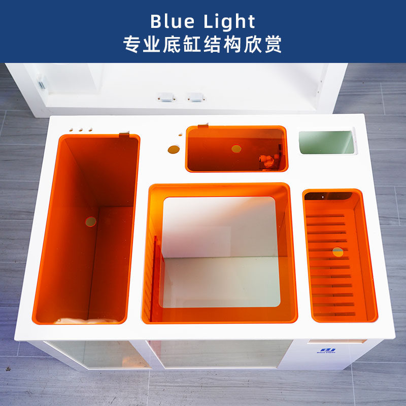 BlueLight蓝闪电超薄专业海缸超白玻璃实木底柜含电箱底滤设计,淘宝优惠券,粉丝福利购,淘宝优惠卷