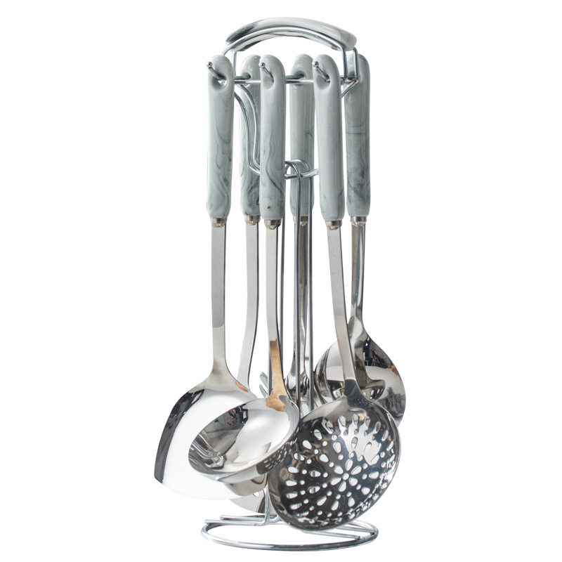 北欧轻奢风祖母绿陶瓷防烫手柄锅铲烧菜勺子厨房用具烹饪勺铲套装,淘宝优惠券,粉丝福利购,淘宝优惠卷