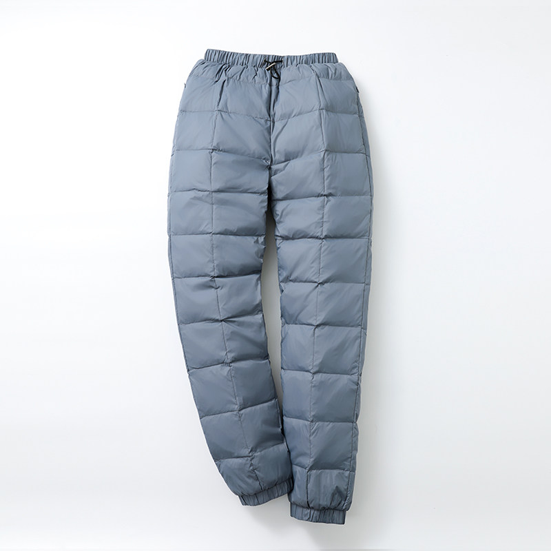 冬季加厚羽绒裤男女外穿加肥加大码中老年人妈妈内穿高腰宽松特大 - 图2
