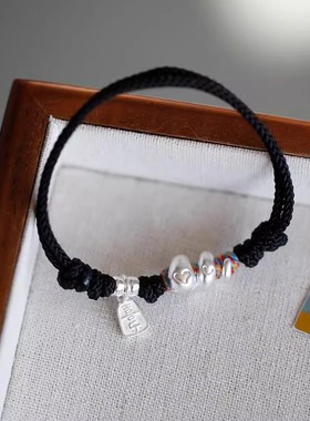 卷卷蛇本命年手链2025年新款转运红绳生肖蛇情侣手绳饰品礼物国风