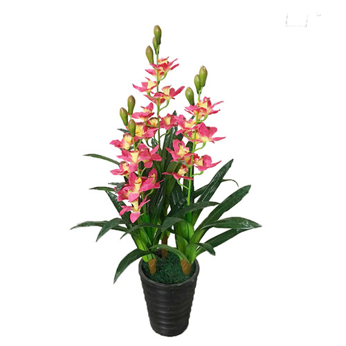 客厅仿真花假花蕙兰仿真植物树绿植盆栽室内居家客厅摆件装饰盆景 - 图3