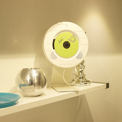 Muji无印良品壁挂式cd播放机防滑cd机支架钢制创意专用支架 虎窝淘