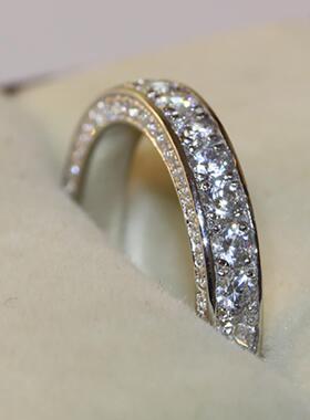 轻奢ebay热卖ring整圈微镶锆石女士戒指饰品时尚百搭配饰指环