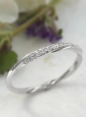 轻奢韩款新款极细线条戒指 麻花旋转热卖指环 时尚热卖百搭女戒子