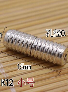 s925银扣头螺旋扣螺丝扣珍珠扣diy项链手链扣皮绳连接扣搭扣配件