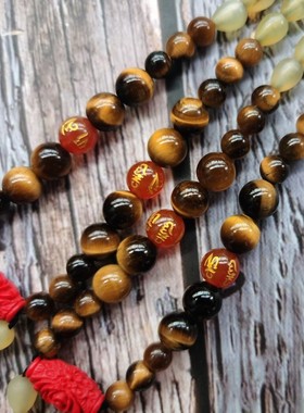 原创民族风天然羊角佛珠项链 男士女士狐狸吊坠时尚长款毛衣链