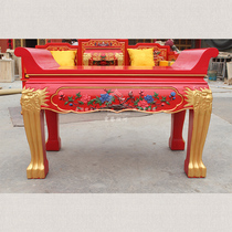 Lions leg painted for table Buddha niches with rough legs for table Buddha Hall design solid wood Buddha table strips case