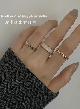 「全店买二赠一」时尚女ins戒指