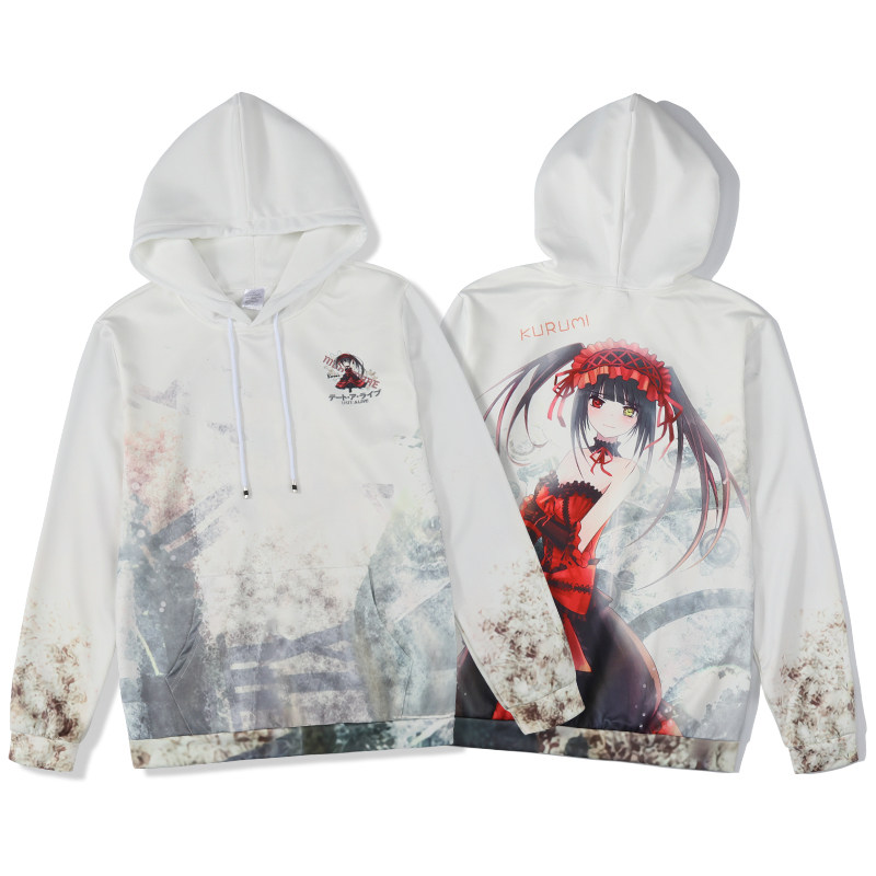 动漫时崎狂三约会大作战长袖款卫衣 劲魔豹卫衣