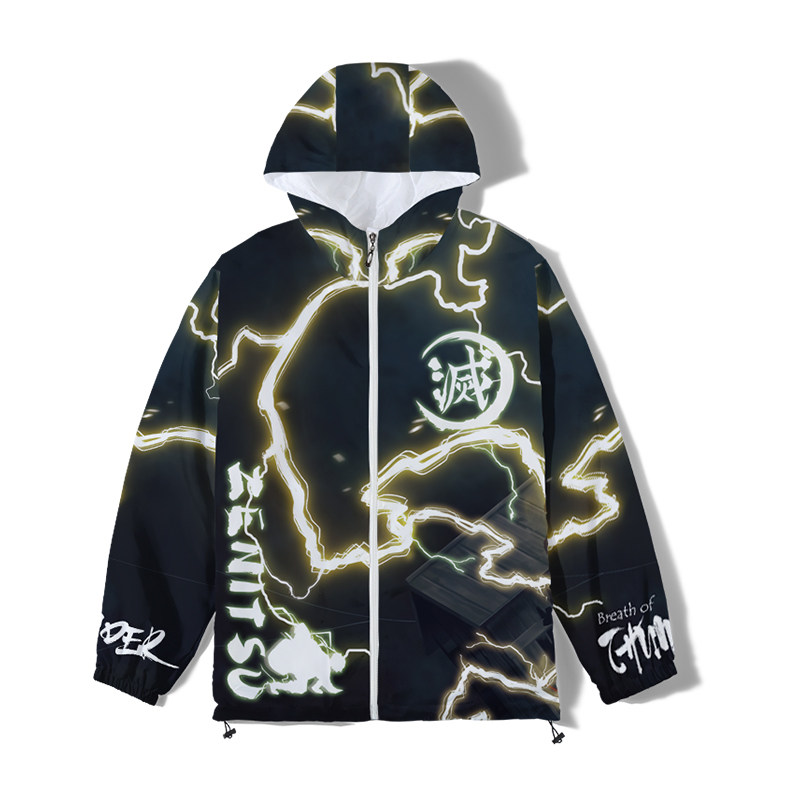 鬼灭之刃薄款日系可定制图案卫衣 劲魔豹卫衣