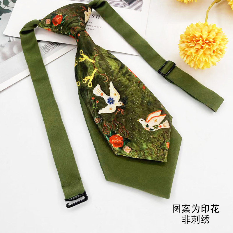 荷囊原创双层ins免打小领带短款甜酷学院jK时尚装饰配饰红绿飞鸽,淘宝优惠券,粉丝福利购,淘宝优惠卷