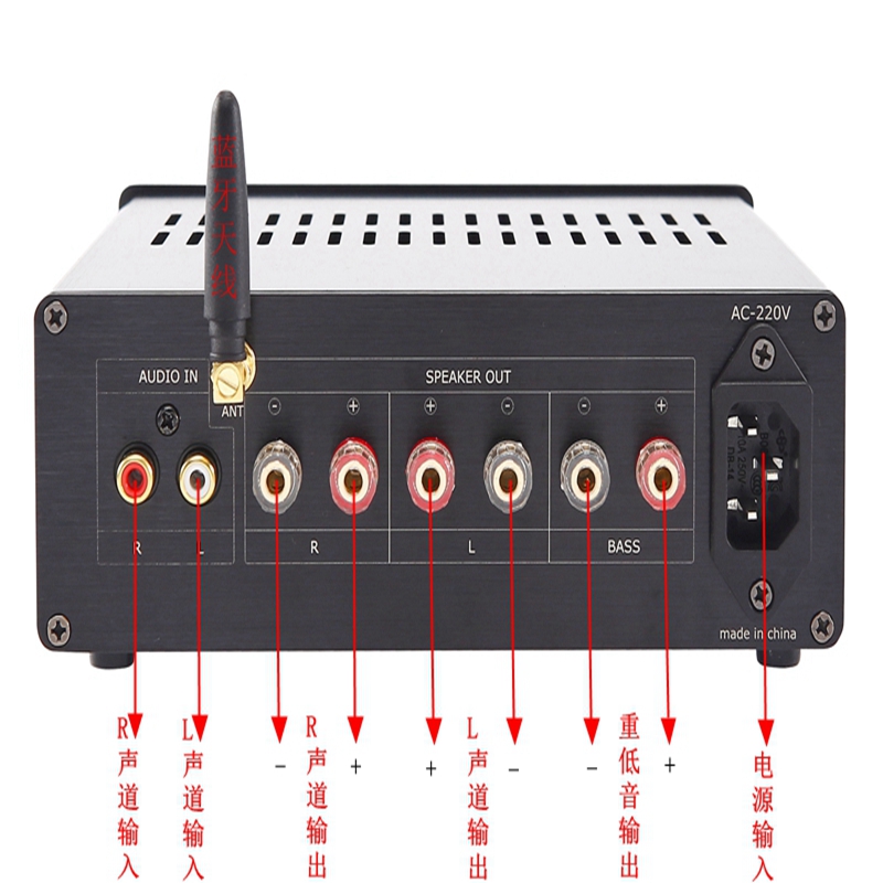 D6S双芯 3255 2.1大功率数字功放内置电源蓝牙 5.0 aptx-HD解码-图2