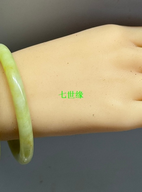 【一对】天然真岫玉桂花糕女高级网红细镯叮当镯对镯 一物一图