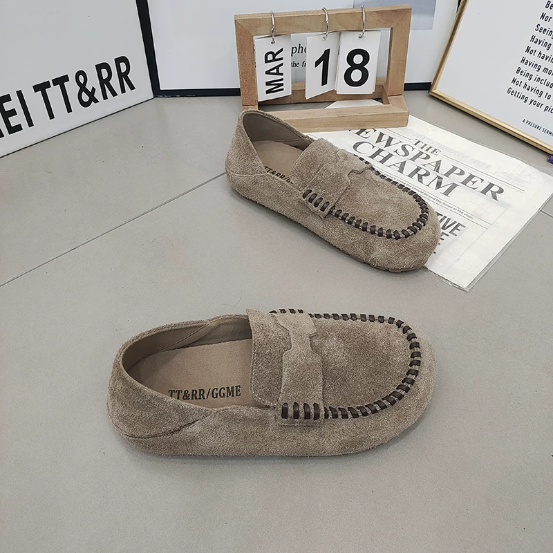 Настоящие меховые босоножки Birkenstock с закрытым носком круглой формы обувь для мамы, стиль ретро, повседневная женская обувь 2025 лета и осени, универсальная трендовая обувь