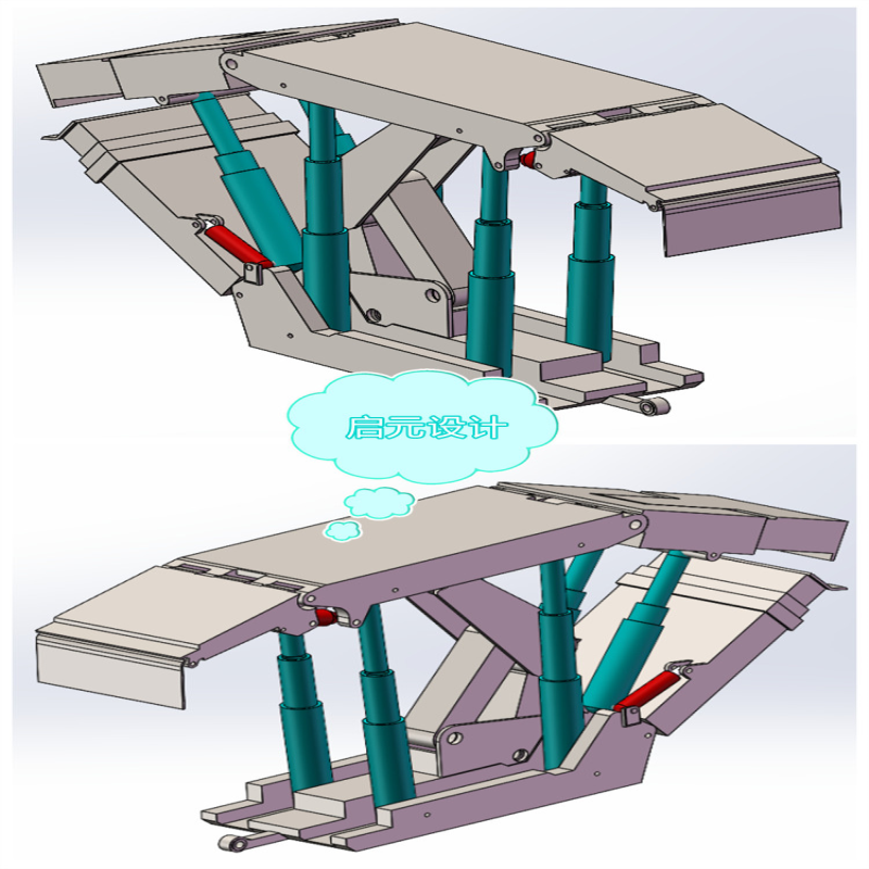 液压支架3d图纸 油压升降顶升SolidWorks 3d图纸 三维模型图 - 图1