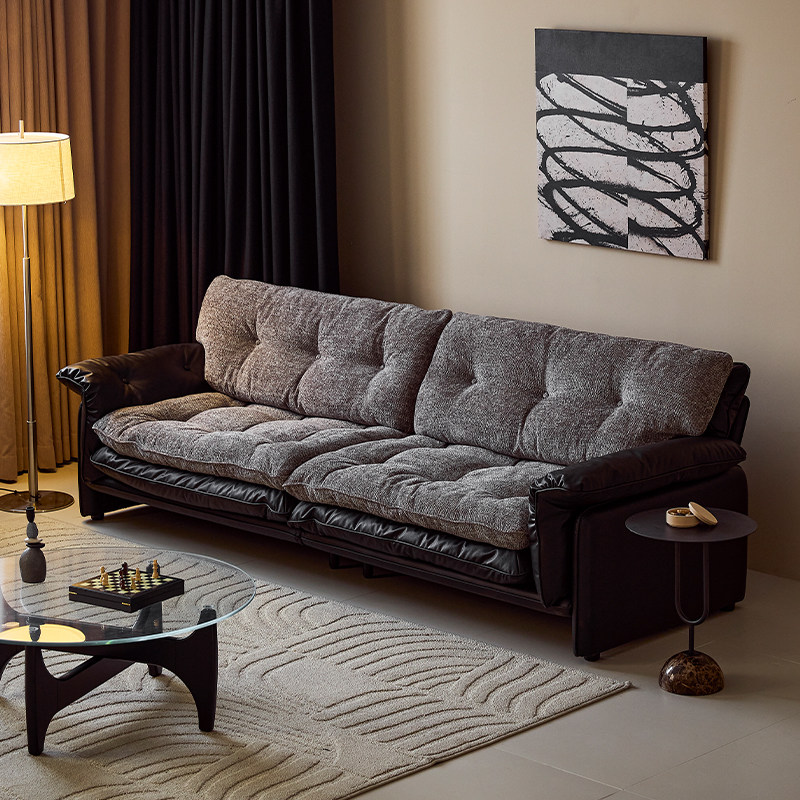 grado格度|三明治沙发中古风客厅皮布沙发多功能坐靠包直排沙发,淘宝优惠券,粉丝福利购,淘宝优惠卷