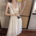 Đầu mùa thu 2019 phụ nữ mới đầu mùa thu mô hình mạng lưới chic chic màu đỏ chic - Váy eo cao 	váy thắt eo Váy eo cao