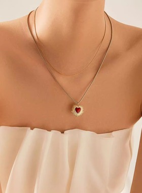 小众设计感ins欧美复古风锁骨链