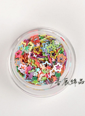 diy空心美甲手工滴胶亮片