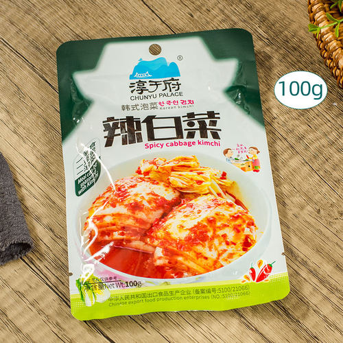 淳于府辣白菜100g韩式火锅寿司卷辅料韩式泡菜酱菜酸甜辣爽下饭菜 - 图2
