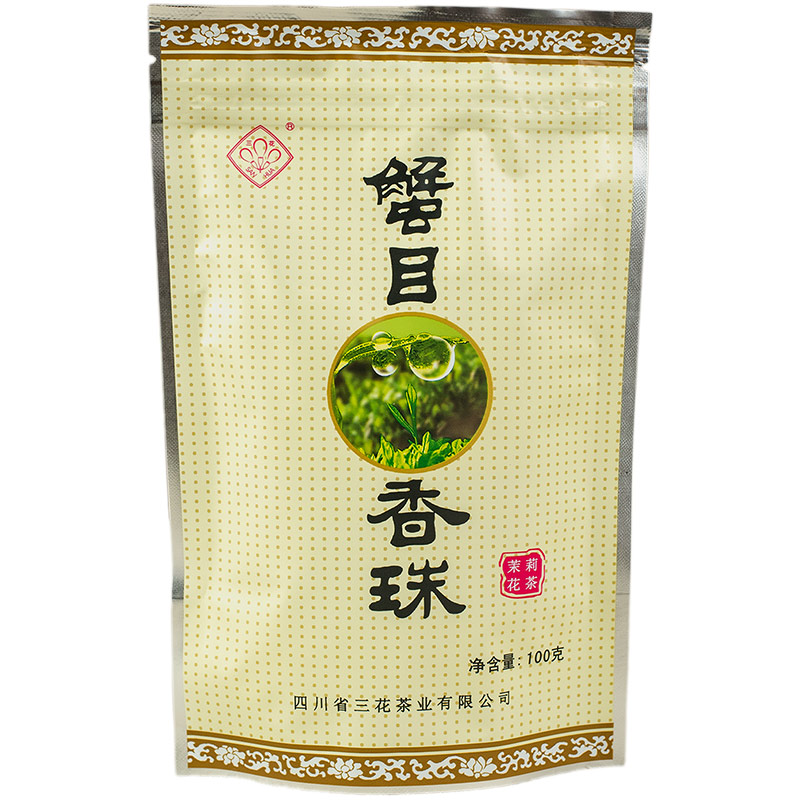 三花茶叶蟹目香珠100g浓香型茉莉花茶特级四川成都茶厂经典川茶 - 图3