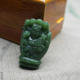 Jasper Double-Side Carved God of Wealth Pendant with Reaching Out