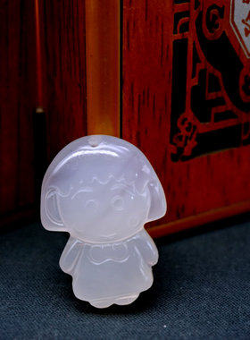 玛瑙玉髓小女孩配饰吊坠