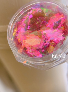小红书kuma美甲粉欧泊粉红色