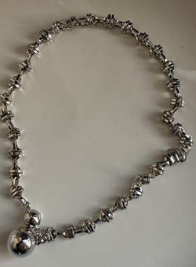 双球合金磁扣项链Y2K亚比风钱币