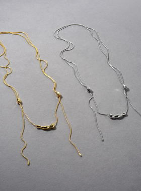 抽拉项链镀金可调节女镀金