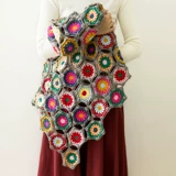 Шестиугольное геометричное одеяло, плетеный крючок для вязания ручной работы, набор материалов, DIY