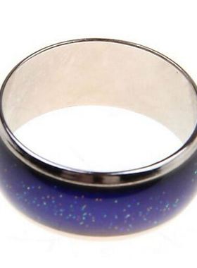 七彩变色日韩风未镶嵌戒指现货