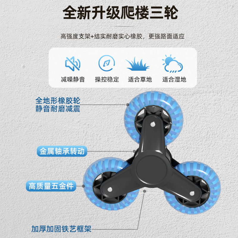 小推车拖车折叠拉车手推车搬运手购物取快递拉杆家用爬楼买菜便携-图3