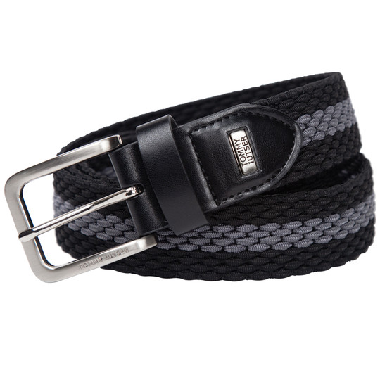 TOMMY IUTSER正品编织皮带男真皮弹力松紧腰带裤男士裤带潮年轻人