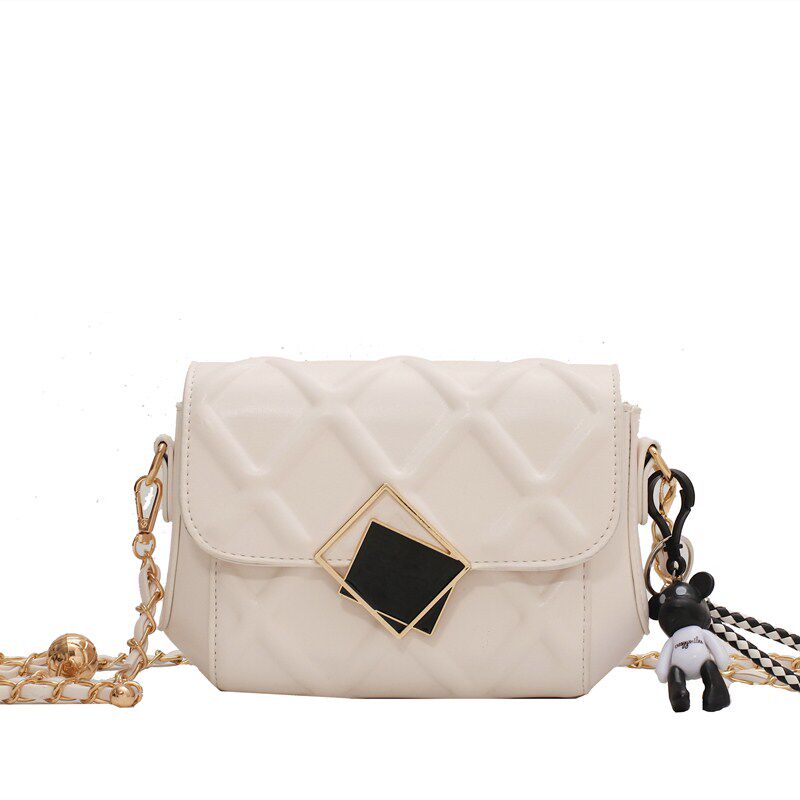 黑色女2023新款潮小金球链条小包包 娜达丽亚箱包女士包袋