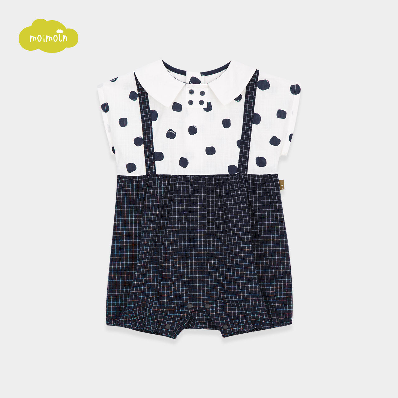 moimoln短袖哈衣薄款透气外出服 moimoln连身衣/爬服/哈衣