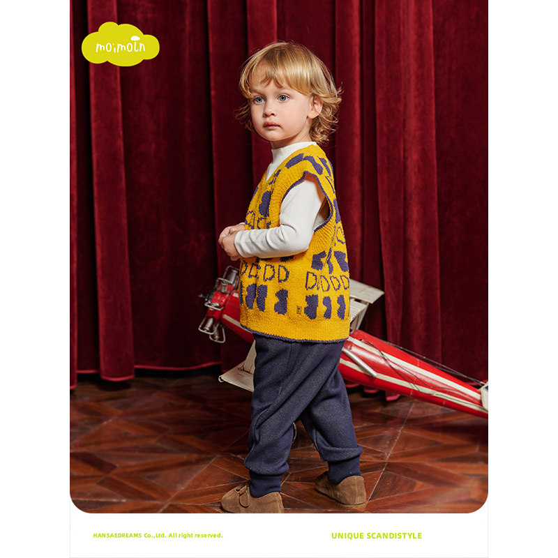 moimoln小云朵童装秋冬男童针织背心男宝宝无袖上衣儿童马甲,淘宝优惠券,粉丝福利购,淘宝优惠卷