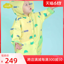 moimoln small cloud doo boy clothing male girl waterproof raincoat Four seasons universal kindergarten baby even hat raincoat