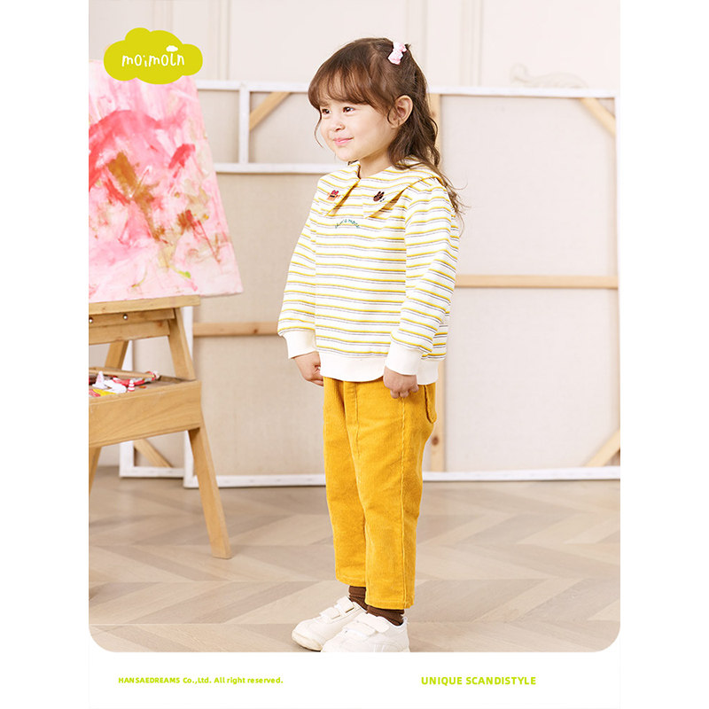 moimoln小云朵童装冬季女童翻领卫衣儿童上衣潮宝宝打底衫,淘宝优惠券,粉丝福利购,淘宝优惠卷